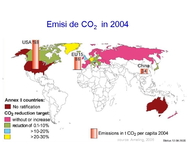  Emisi de CO 2 in 2004 source: Ameling, 2006 