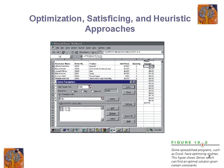 Optimization, Satisficing, and Heuristic Approaches 7 