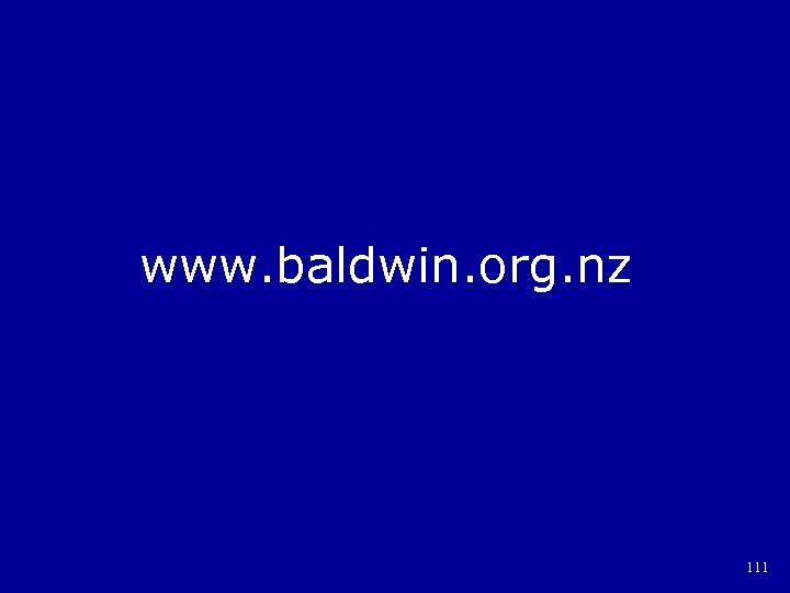 www. baldwin. org. nz 111 
