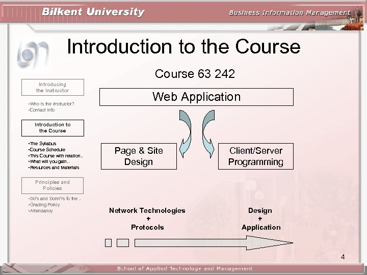 Introduction to the Course 63 242 Introducing the Instructor • Who is the Instructor?