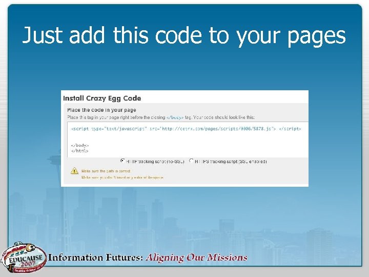 Just add this code to your pages 