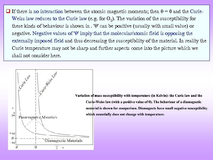 q If there is no interaction between the atomic magnetic moments; then = 0