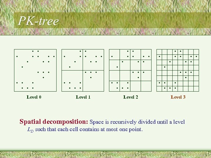 PK-tree. . . . . Level 0 . . Level 1 . . Level