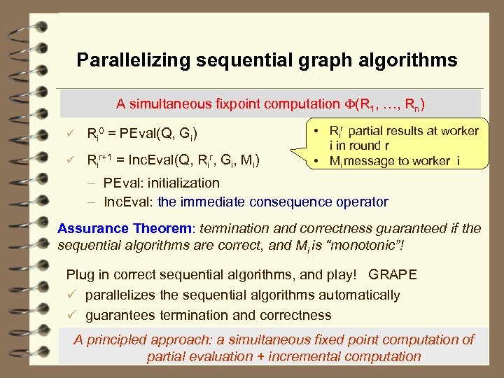 Parallelizing Sequential Graph Computations Wenfei Fan University Of