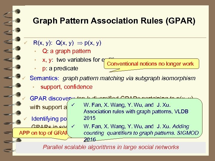 Parallelizing Sequential Graph Computations Wenfei Fan University Of