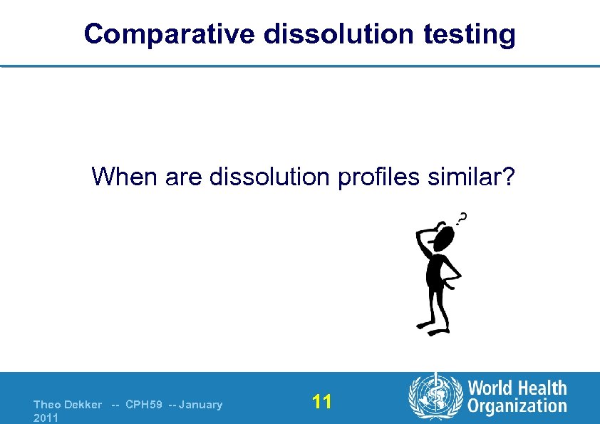 Comparative dissolution testing When are dissolution profiles similar? Theo Dekker -- CPH 59 --