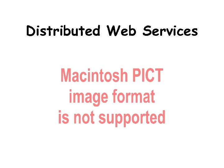 Distributed Web Services 