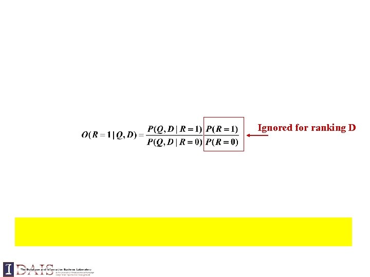 Ignored for ranking D 