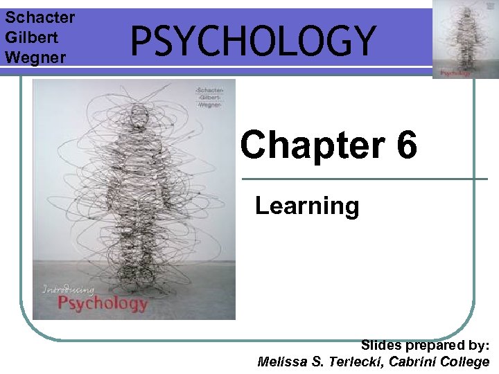 Schacter Gilbert Wegner PSYCHOLOGY Chapter 6 Learning Slides prepared by: Melissa S. Terlecki, Cabrini