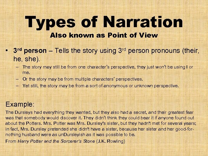 Third Person Narration Definition Literature