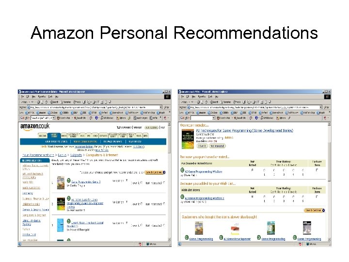 Amazon Personal Recommendations 