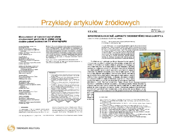 Przykłady artykułów źródłowych 