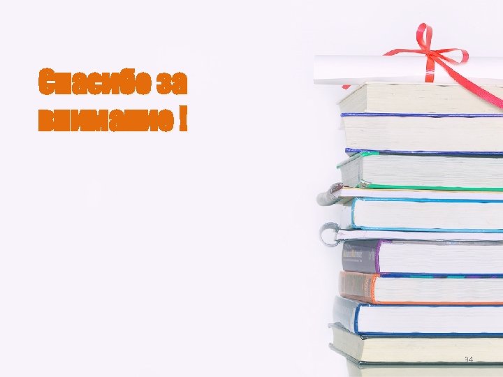 Спасибо за внимание ! 34 