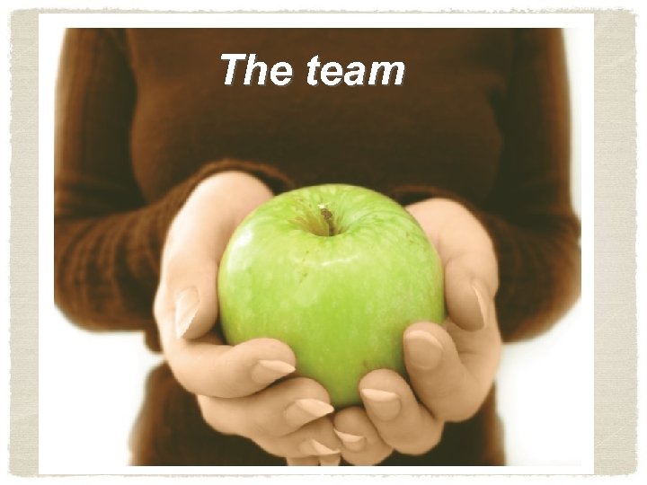 Management team The team Currently on Board • • CEO: Sales Manager: Project manager: