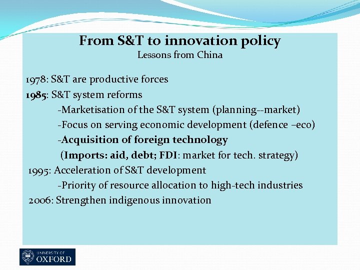 China s Path to Innovation Xiaolan Fu Oxford University