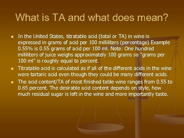 What is TA and what does mean? n n n In the United States,