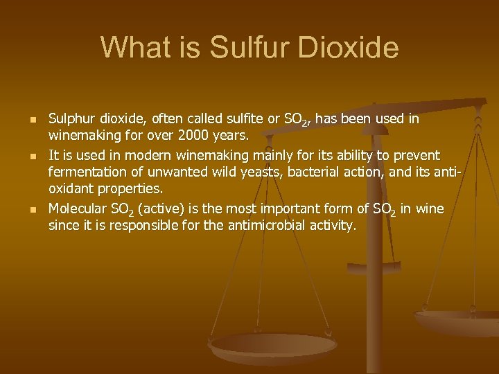 What is Sulfur Dioxide n n n Sulphur dioxide, often called sulfite or SO