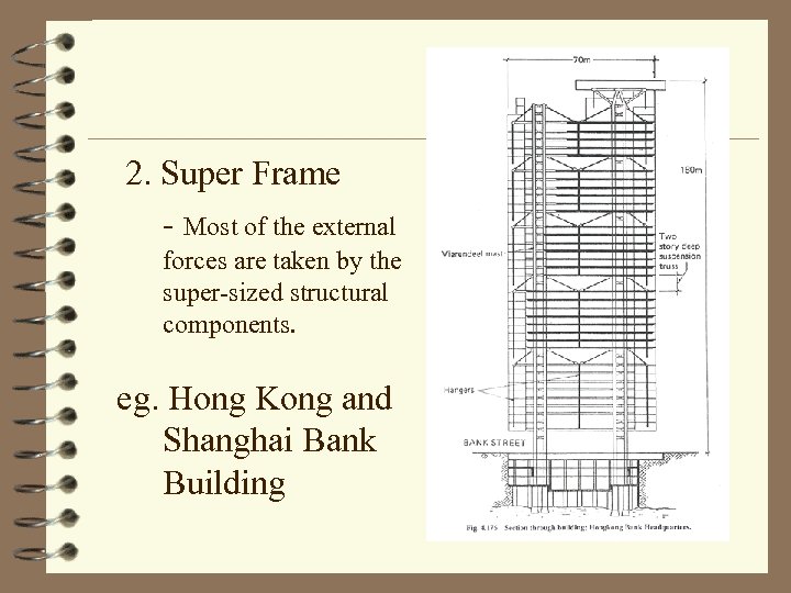 2. Super Frame - Most of the external forces are taken by the super-sized