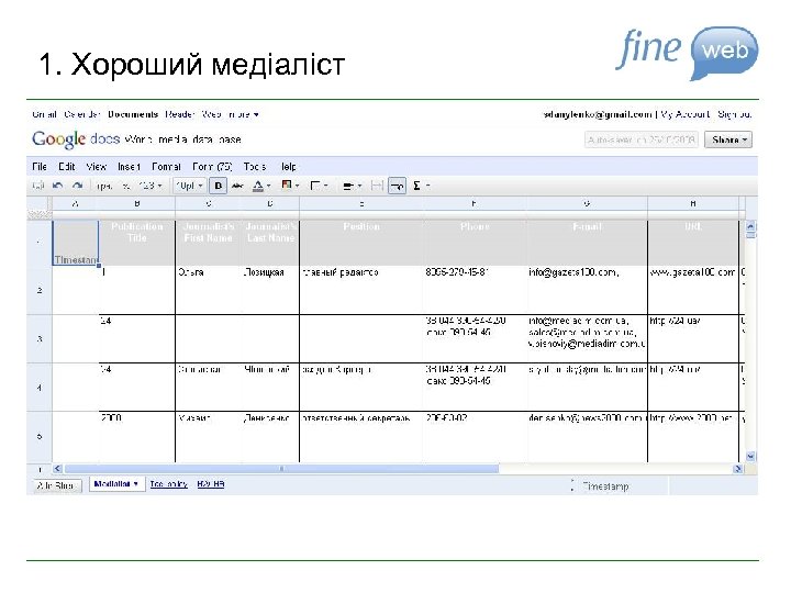 1. Хороший медіаліст 