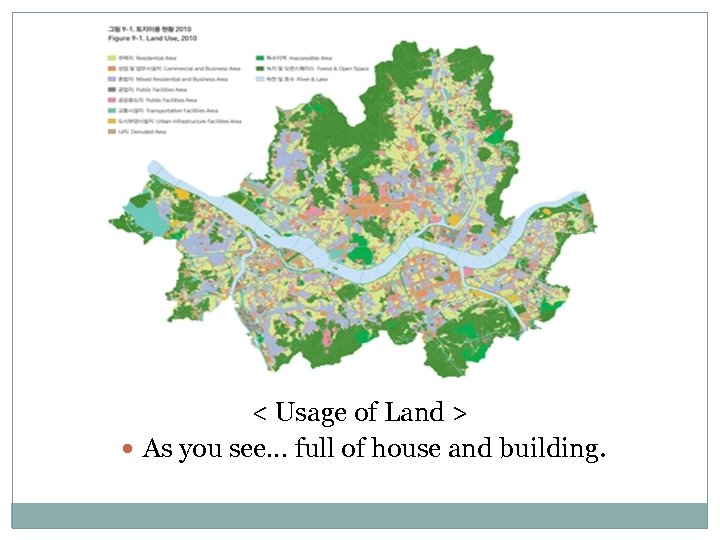 < Usage of Land > As you see… full of house and building. 