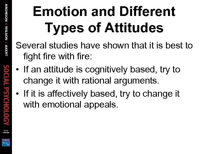 Emotion and Different Types of Attitudes Several studies have shown that it is best