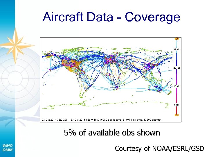 Aircraft Data - Coverage 5% of available obs shown Courtesy of NOAA/ESRL/GSD 