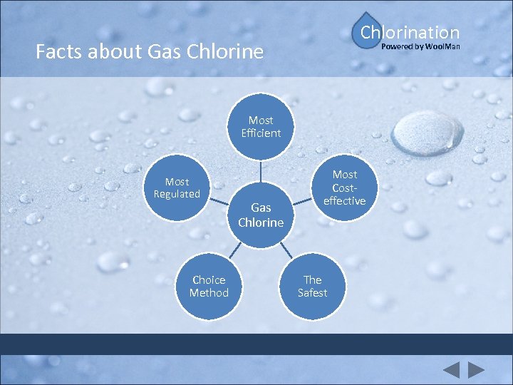 Chlorination Facts about Gas Chlorine Powered by Wool. Man Most Efficient Most Regulated Choice