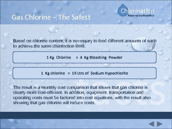 Gas Chlorine – The Safest Chlorination Powered by Wool. Man Based on chlorine content,