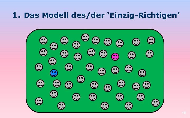 1. Das Modell des/der ‘Einzig-Richtigen’ 48 