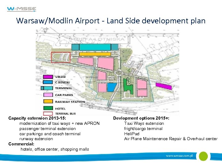 Warsaw/Modlin Airport - Land Side development plan Capacity extension 2013 -15: modernization of taxi