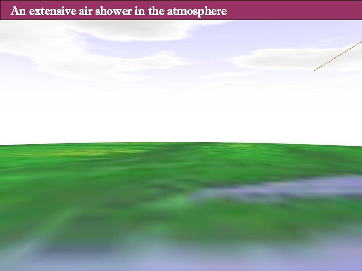 An extensive air shower in the atmosphere 