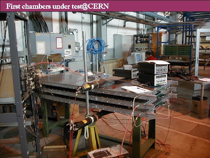 First chambers under test@CERN 