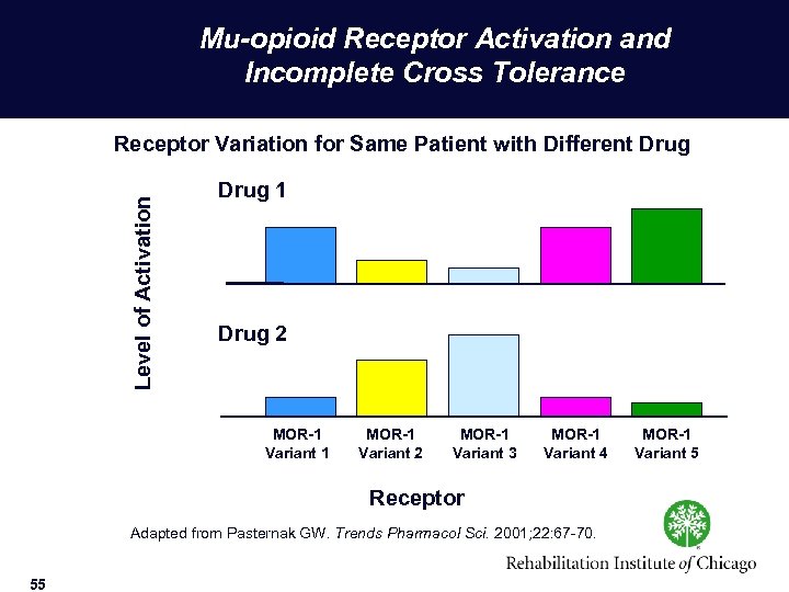 Mu-opioid Receptor Activation and Incomplete Cross Tolerance Level of Activation Receptor Variation for Same