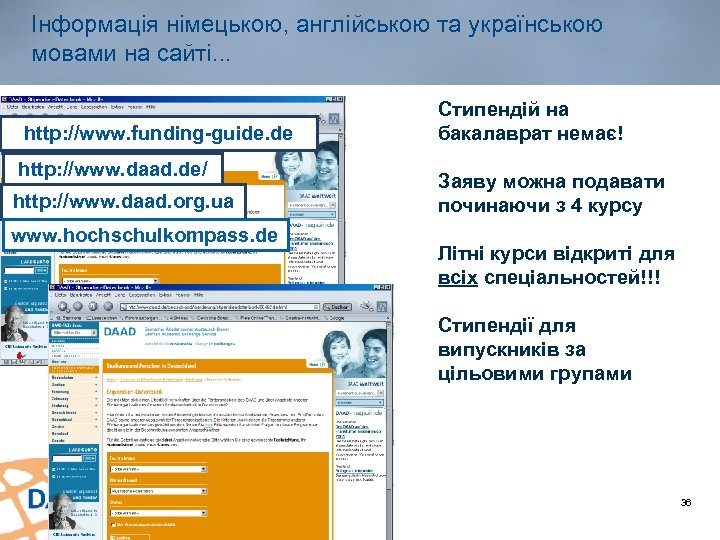 Інформація німецькою, англійською та українською мовами на сайті. . . http: //www. funding-guide. de