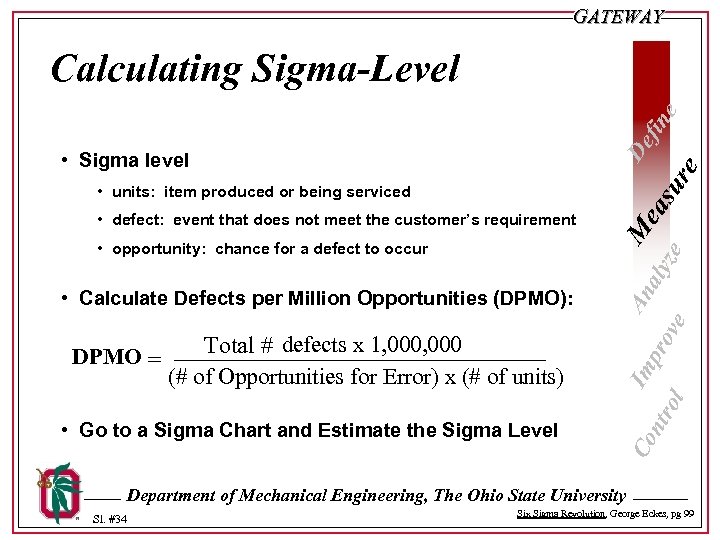 GATEWAY • units: item produced or being serviced • defect: event that does not