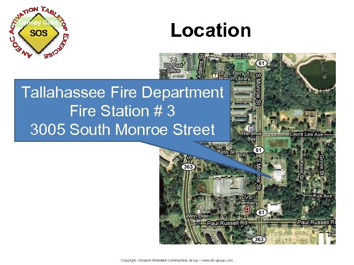 Location Tallahassee Fire Department Fire Station # 3 3005 South Monroe Street Copyright -