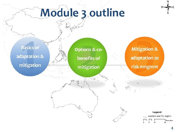1 Module 3 outline 3 2 Basics of Options & co- Mitigation & adaptation