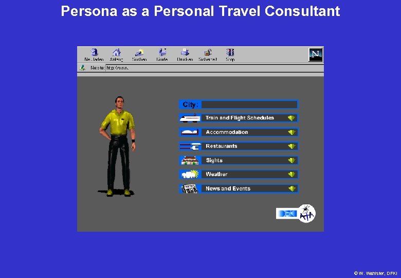 Persona as a Personal Travel Consultant © W. Wahlster, DFKI 