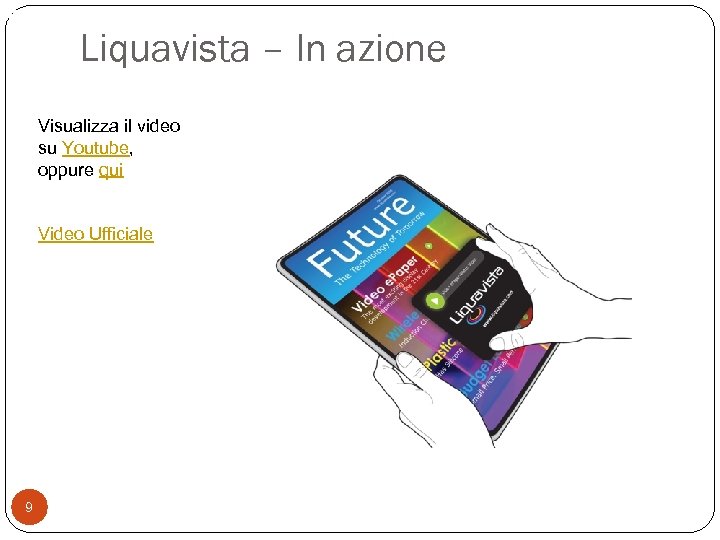 Permette la ricerca testuale Liquavista – In azione Visualizza il video su Youtube, oppure