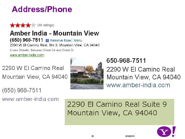 Address/Phone 33 3/16/2018 