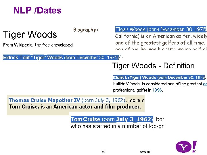 NLP /Dates 34 3/16/2018 