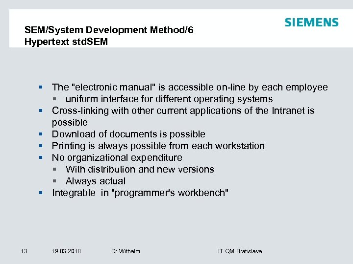 SEM/System Development Method/6 Hypertext std. SEM § The 