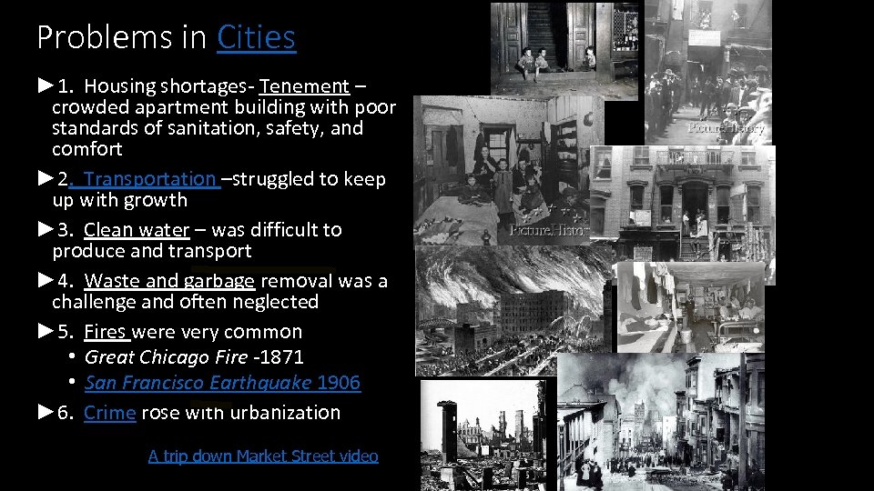 Problems in Cities ► 1. Housing shortages- Tenement – crowded apartment building with poor