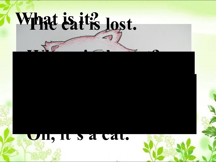 What cat is lost. is it? The Where is the cat? Can you help