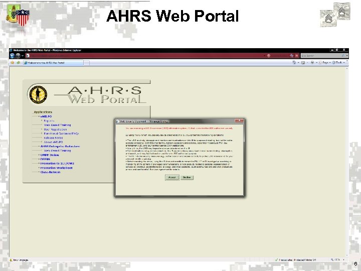 AHRS Web Portal 6 