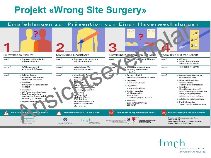 Projekt «Wrong Site Surgery» 