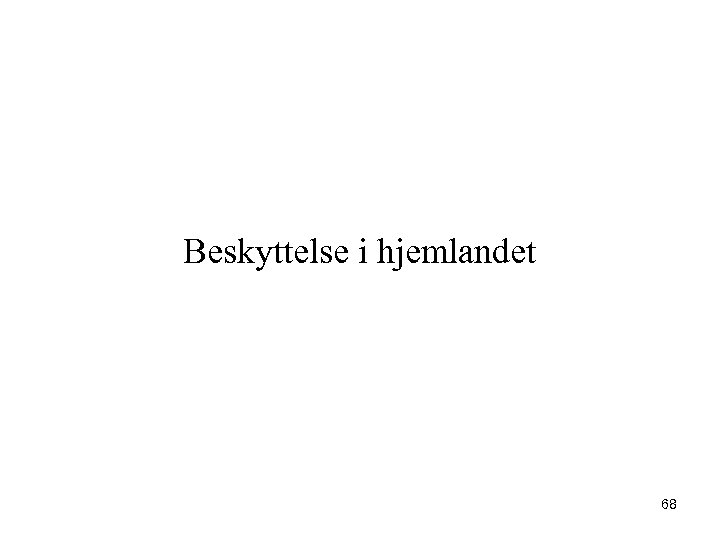 Beskyttelse i hjemlandet 68 
