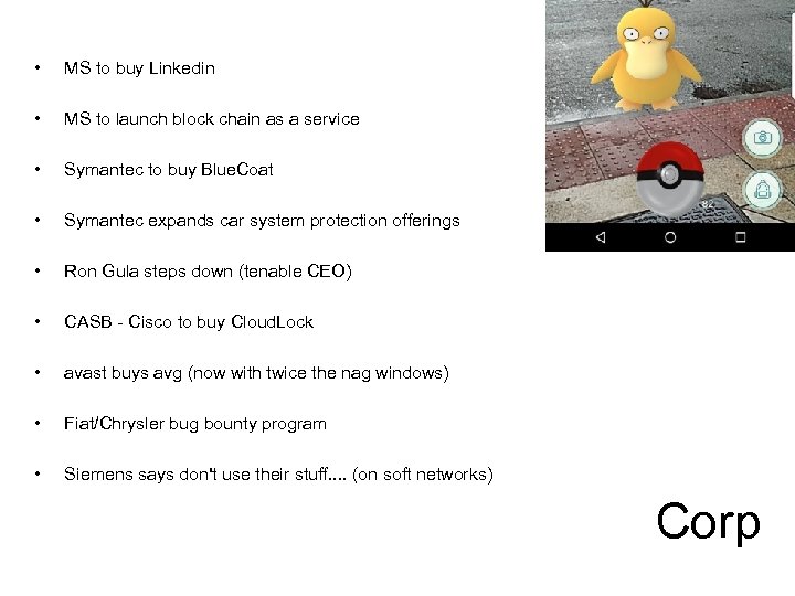  • MS to buy Linkedin • MS to launch block chain as a