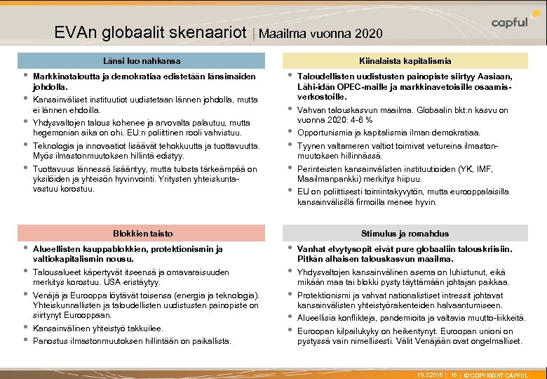 X EVAn globaalit skenaariot | Maailma vuonna 2020 Länsi luo nahkansa • • •