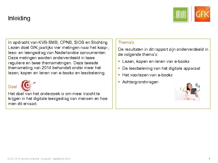 Inleiding In opdracht van KVB-SMB, CPNB, SIOB en Stichting Lezen doet Gf. K jaarlijks